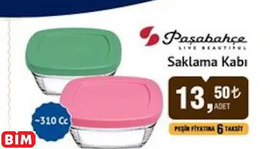 PAŞABAHÇE SAKLAMA KABI